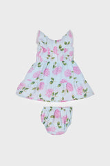 Hydrangeas Picot Edged Dress