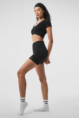 5 Seamless Ribbed Favorite Short - Black