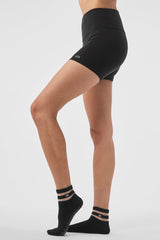 5 Airbrush High-Waist Biker Short - Black