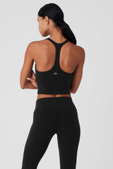 Sleek Back Bra Tank - Black