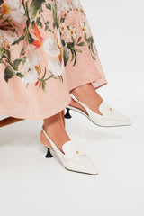 New Ivory Ballet Pointed Slingback