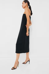 Strapless Noir Crepe Marin Dress