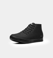 Women's Black Reflective Woven Mid Cupsole Trainer