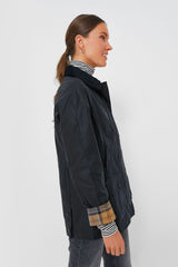 Navy Beadnell Wax Jacket