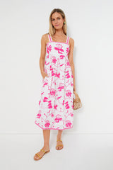 Exclusive Tropical Flower Pink Agate Dress