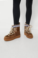 Brown Cosmos Leather Wool-Lined Boots