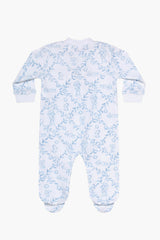 Blue Bears Trellace Zipper Footie