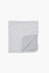 Gray Stripe Classic Rib Blanket