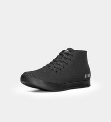 Women's Black Reflective Woven Mid Cupsole Trainer