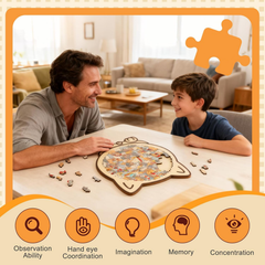 Colorful Irregularly Shaped Wooden Puzzle