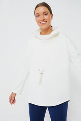 White Cinched Natalie Quarter Zip