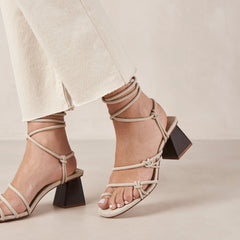 Goldie Cream Leather Sandals