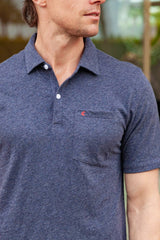 Heathered Navy Sunwashed Polo