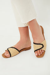 Nude and Brown Volakas Flats
