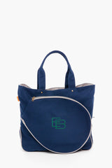 Navy Monogrammed Tennis Tote