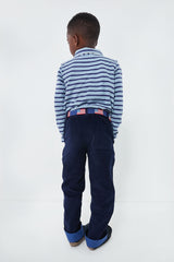 Navy Corduroy Grow Pant