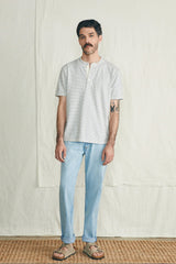 Shell Flint Stripe Short Sleeve Sunwashed Henley