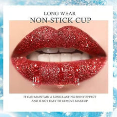 Pearlescent shimmering lip gloss