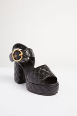 Black Jodie Quilted Heels