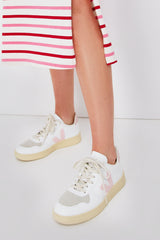 White Petale V-10 Sneakers