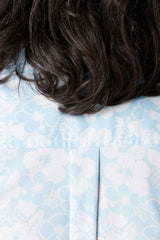 Light Blue Hibiscus Short Sleeve Windward Shirt