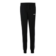 (WMNS) adidas Plaid Knitted Sports Pants Black DP2377