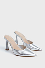 Silver Zola Heels