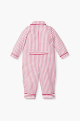Infant Antique Red Ticking Romper