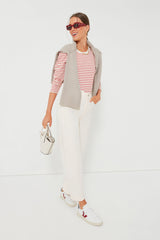 Red Striped Vesty Long Sleeve Crewneck
