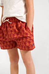 Orange Lobster Swim Trunks