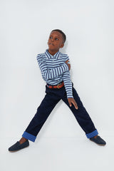 Navy Corduroy Grow Pant