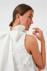 Blanc Guipure Lace Blythe Dress