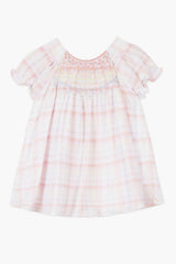 Pink and White Smocked Dress