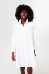 White Oxford Harris Shirt Dress