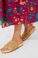 Natural Raffia Henri Sandals