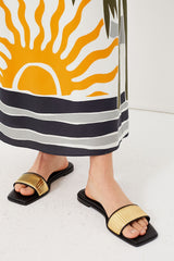 Black Gold Carter Flat Sandals