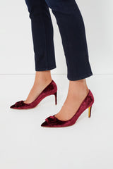 Bordeaux Velvet New Nada Heels
