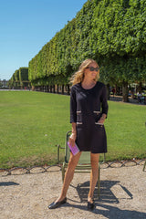 Black Francoise Mod Mini Dress