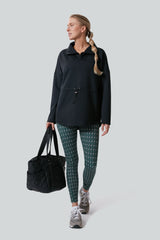 Black Cinched Natalie Quarter Zip