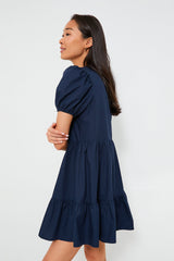 Navy Zip Front Ellie Mini Dress