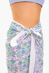 Violet and Stem Green Padra Sarong