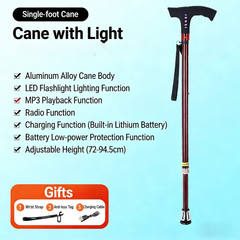 Multifunctional smart radio walking stick