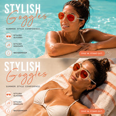 Panoramic Anti-Fog Swimming Goggles