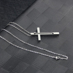 Steel Cross EDC Pendant Necklace