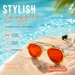 Panoramic Anti-Fog Swimming Goggles