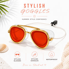 Panoramic Anti-Fog Swimming Goggles
