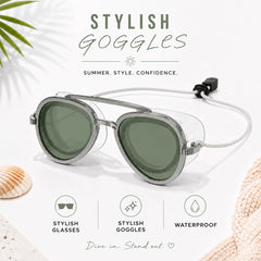 Panoramic Anti-Fog Swimming Goggles