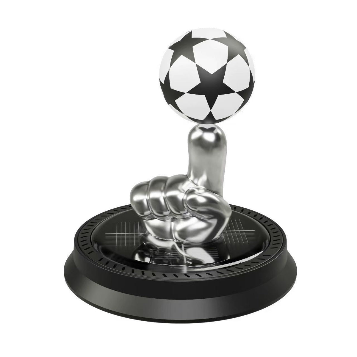 Car Solar-Powered Rotating Football Aromatherapy Ornament (Essential Oil Included)