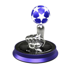 Car Solar-Powered Rotating Football Aromatherapy Ornament (Essential Oil Included)