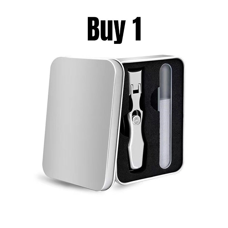 Silver  Black Colored  Large Opening Splash-Proof Stainless Steel Nail Clippers